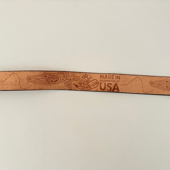 Unisex JON WYE Leather Floral Belt Western Retro Made in USA Men‎ Women 46.5\